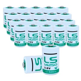 20 Pack LS14250 1/2 AA 3.6V Lithium Battery Replace for LS14250 14250 Battery, LS 14250 C, 1200mah