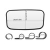 UTV Rearview Mirror Clear Panoramic ABS Glass Universal Modification for
