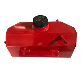 HCHCSPEED For Mustang 2015-2018 Aluminum Coolant Expansion Overflow Tank Reservoir W/cap Sight Glass (Red)