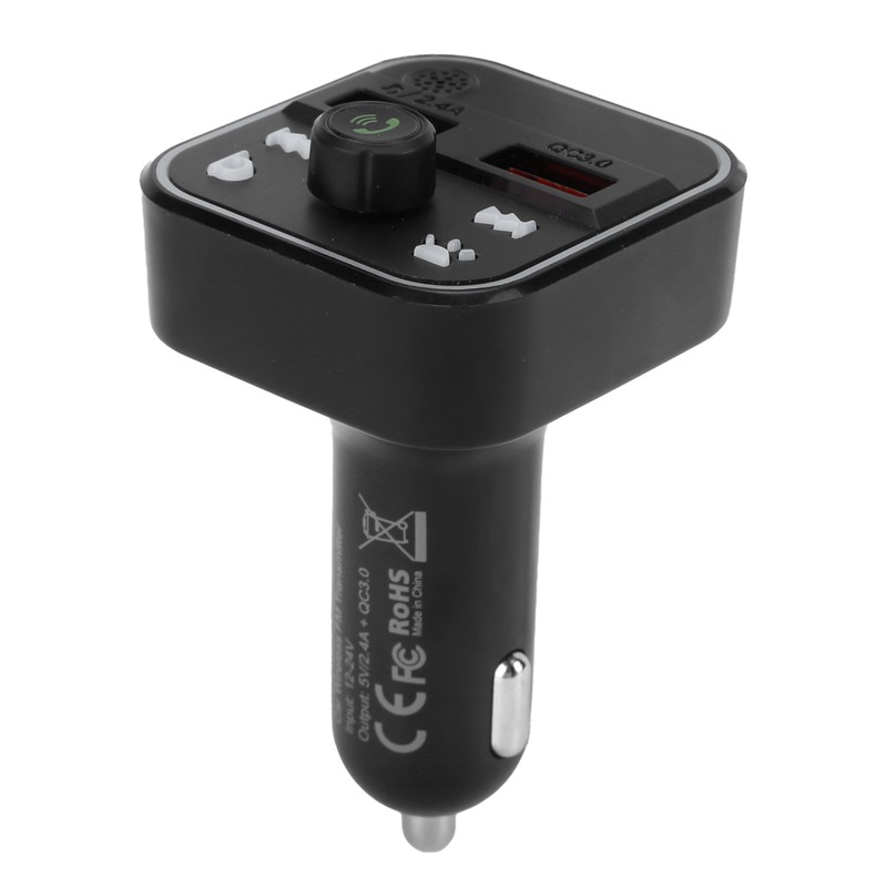 12-24V Bluetooth Car FM Transmitter MP3 Player QC3.0 Fast Charging