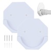 Letrushare Adhesive Shower Curtain Rod Tension Holders 2 Pack Shower