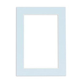 CountryArtHouse Baby Blue Acid Free 11x14 Picture Frame Mats with White Core Bevel Cut for 8.5x11 Pictures - Fits 11x14 Frame - One Mat