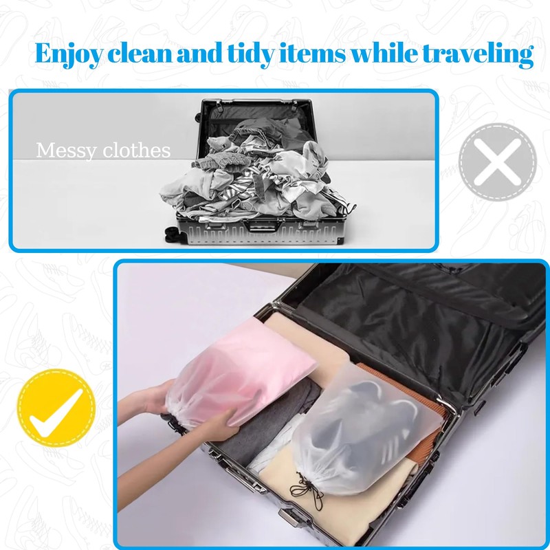 Pack of 12 Shoe Bags with Drawstring, Shoe Bag, Waterproof