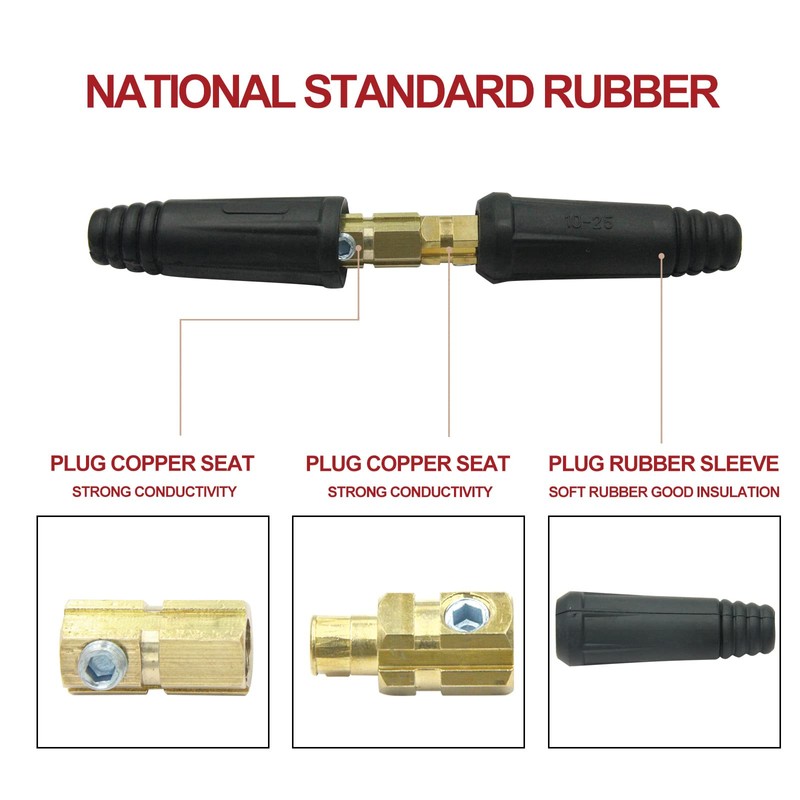 Welding Knight Welding Cable Joint Quick Connector Pair DINSE-Style 100Amp-200Amp