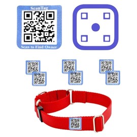 My ScanTag – Smart Pet ID Tags (6 in a Pack) – Digital Dog Finder with Free Alert App – Waterproof, Lightweight, Weatherproof – Attaches to Any 1" wide Collar – No Expensive Gear Needed!