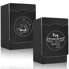 Teenyyou 2 Pack Black Washer and Dryer Covers Outside 27 x 33 x 39 Inch Waterproof, Dust Proof and Anti UV Washing Machine Cover Washer Dryer Cover for Front Loading Machine Outdoor Washing