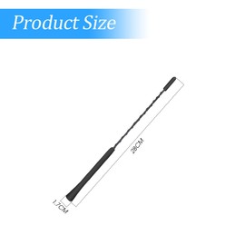 CGEAMDY 28cm Car Antenna, Universal Automotive Radio Flexible Rubber Antenna, AM FM Stereo Auto Roof Antennae Replacement with Screws Adapter, Vehicle Exterior Accessories for Trucks, Cars, SUVs