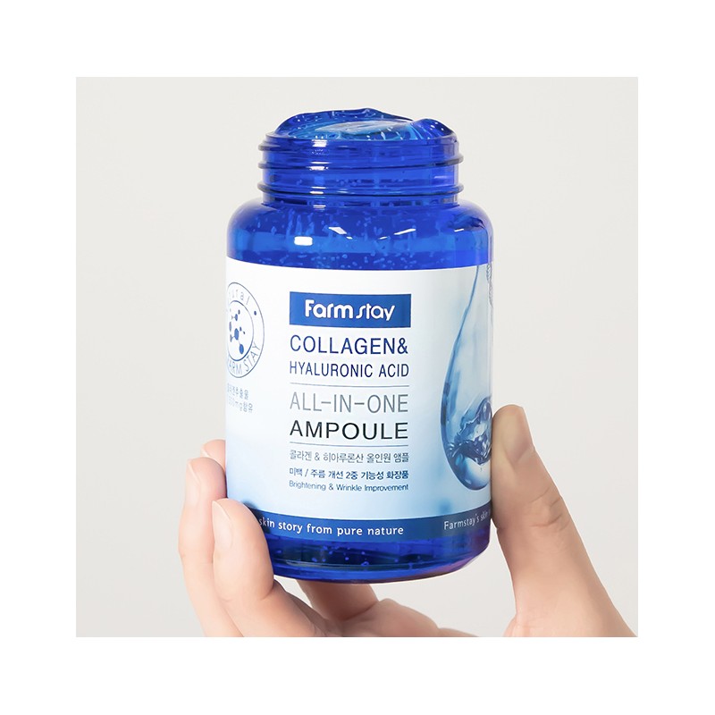 팜스테이 콜라겐 &amp; 히아루론산 올인원 앰플, 250ml, 1개 Farmstay Collagen