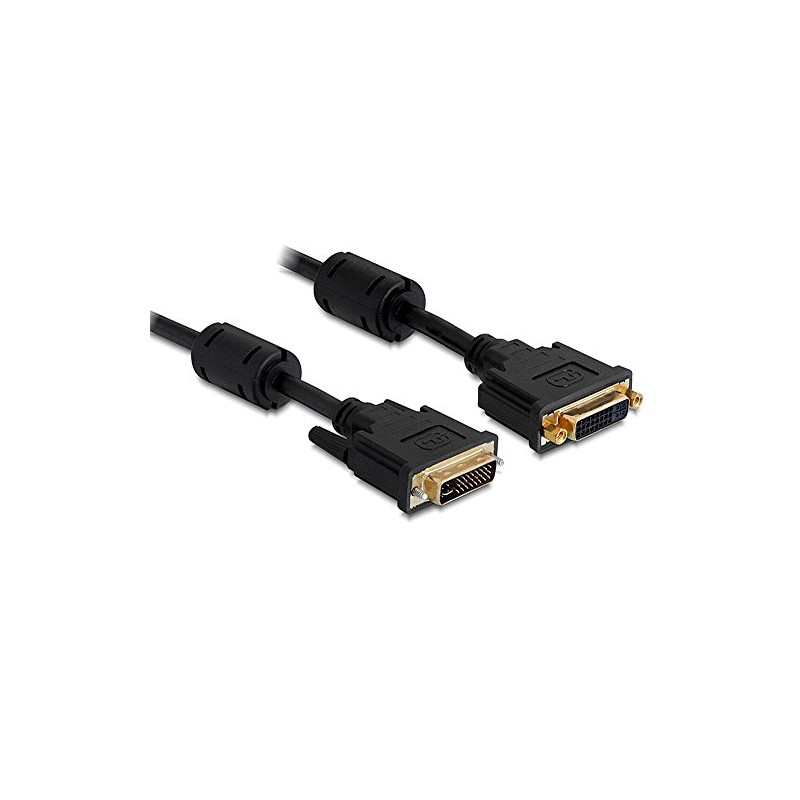 Delock Kabel DVI 24+5 St > DVI Bu Verlängerung 1m
