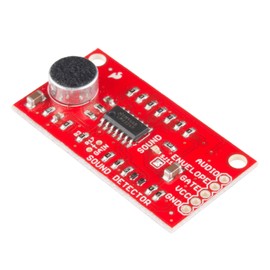 SparkFun Sound Detector Audio Sensing Breakout Three Different outputs Audio Presence of Sound Binary Indication Amplitude Analog Representation VCC: 3.5V to 5.5V Ideal Voltage is 5V