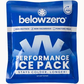 Below Zero Ice Packs - Pre-Filled Small 7.5x6.5x0.5 Inch (5 Pack) - Reusable Freezer Packs for Food Storage & Coolers - Leak-Proof & Durable
