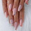 Square Press on Nails Medium False Nails Pink Ombre Fake