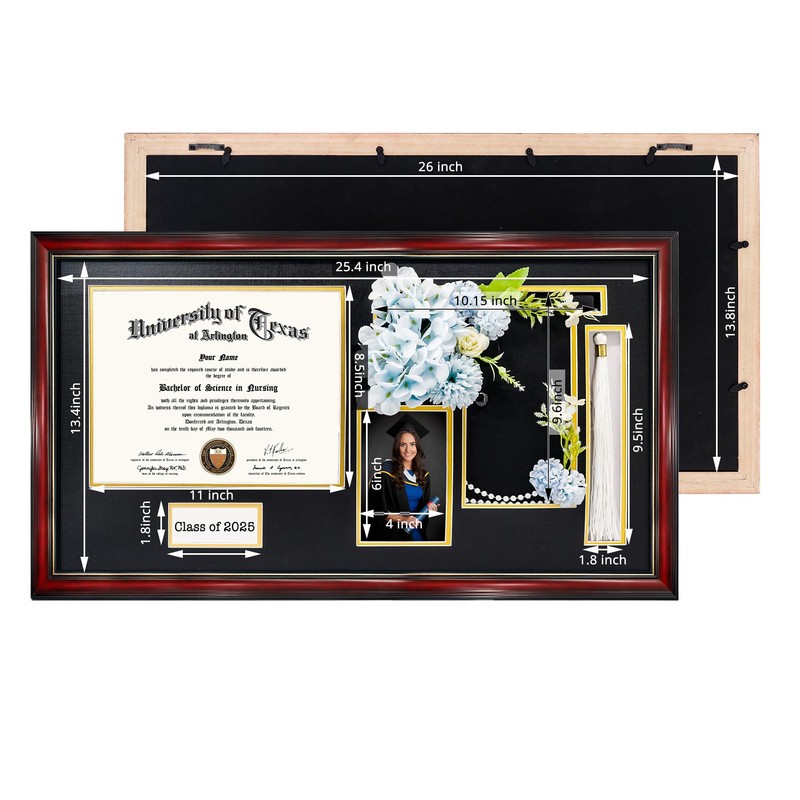 GraduationMall Class of 2025 Graduation Frame for 8.5x11 Diploma &
