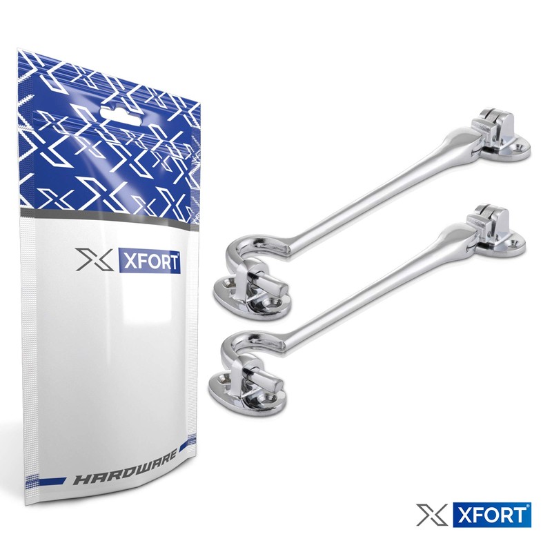 XFORT® 150mm Chrome Cabin Hook, Gate Latch, Door Latch, Door