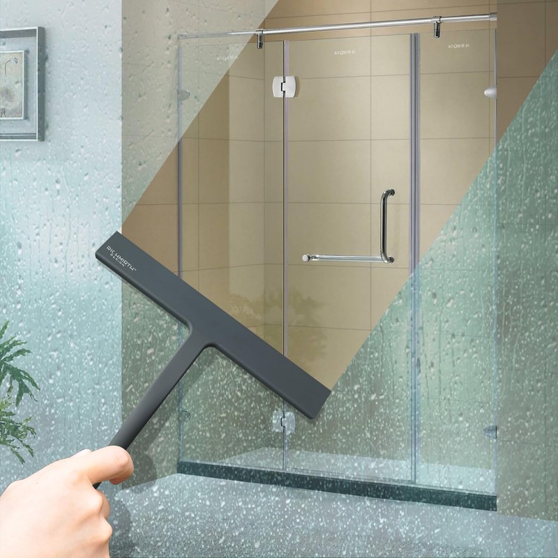 RICHMIRTH Shower Squeegee for Glass Doors, 9" Inch Width Silicone