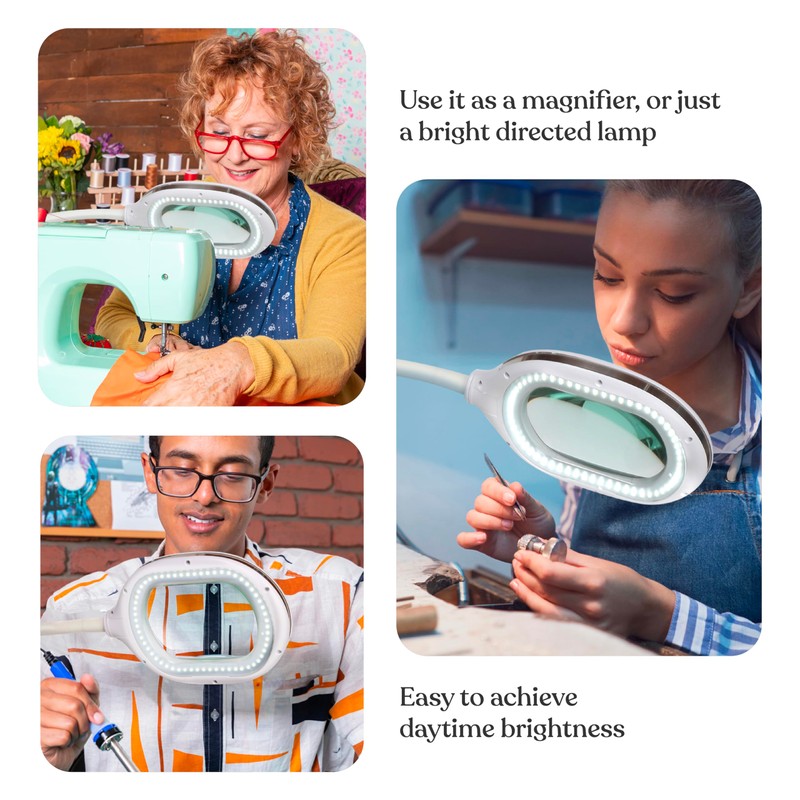 Brightech LightView Pro Magnifying LED Desk Lamp with Light, Hobbies