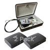 SEPOX® 2Pcs Water/Fire-Resistant Portable Security Case Lock Box Steel, Personal