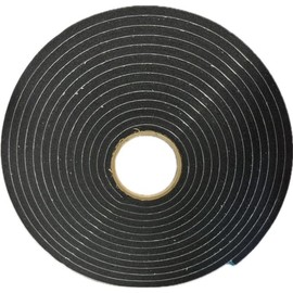Generic Peak Weather Stripping Tape 3/8 inch Thick Foam x 1/2 inch Wide x 30ft. Long Black Black PVC Foam Tape