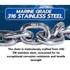 MarineNow 1/4" G43 ISO AISI 316 Marine Grade Stainless Steel