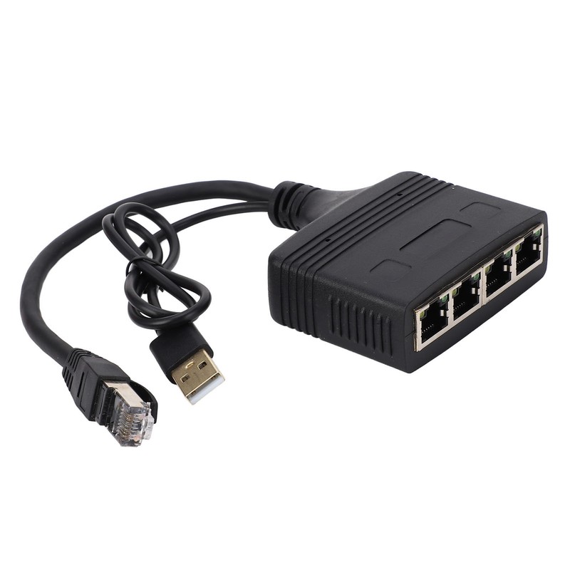 Gigabit Ethernet Splitter 1 in 4 Out 1000Mbps RJ45 Cable