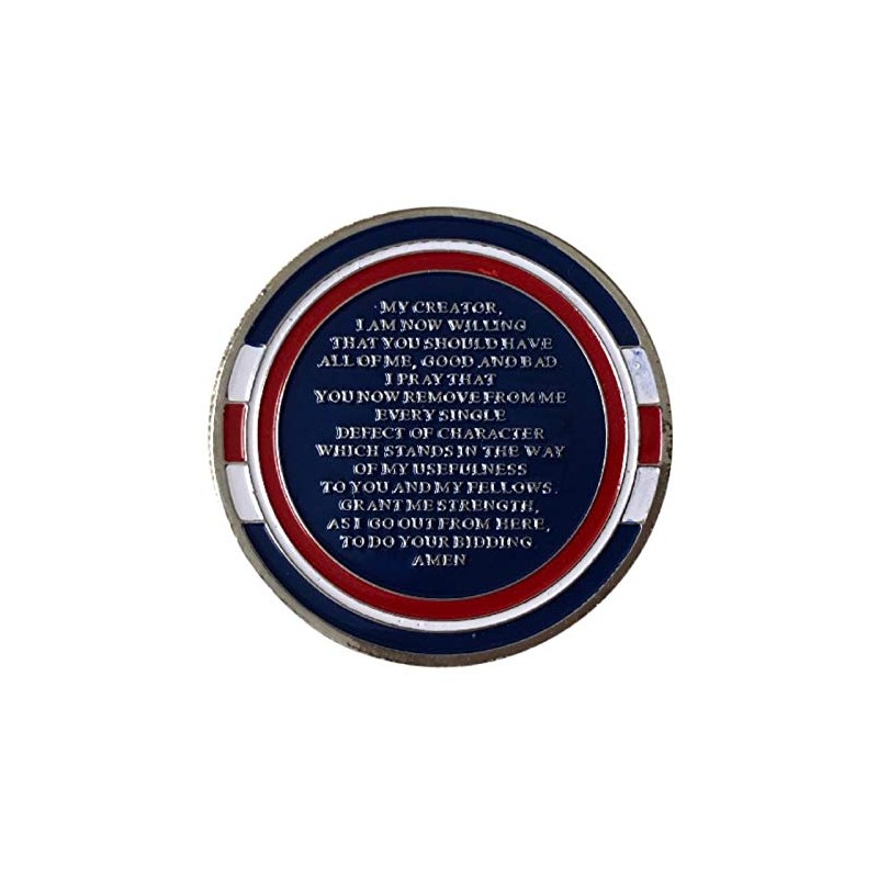 29 Year Alcoholics Anonymous Chip 7th Step Prayer on Back