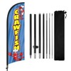 Crawfish Advertising Swooper Flag Banners, Crawfish Feather Flags with Pole