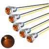 Gebildet 5pcs 10mm 230V AC LED Metal Indicator Light Waterproof