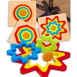 Jaques of London Montessori Toys for 2 Year Olds | Educational Wooden Puzzles | Toddler Puzzle Set | Ideal for 1-2 Year Olds | Skill-Developing Wooden Puzzles for 1 Year Old