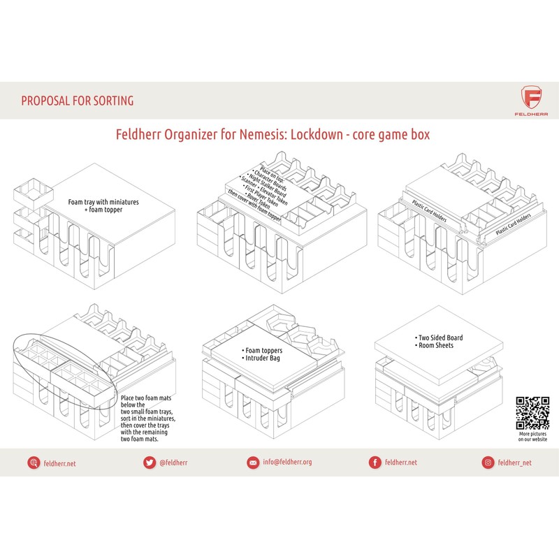 Feldherr Organizer + foam set compatible with Nemesis: Lockdown -