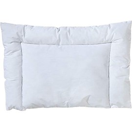 Erwin Müller Lech Flat Cushion for Children, Babies, Inlet with Fibre Filling - Optimal Moisture Wicking, Easy Care, Washable, U-Quilting - White, Size 40 x 60 cm