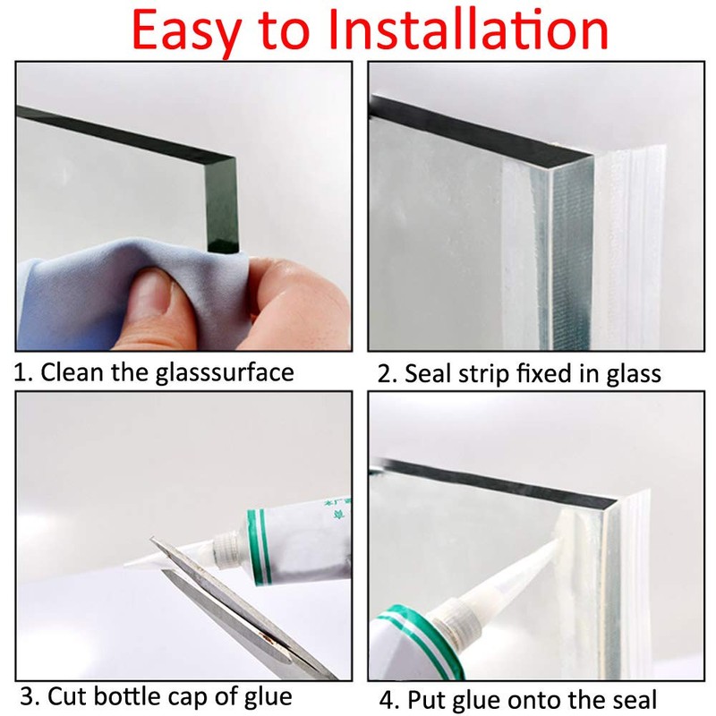 ETOPARS Bathroom Seal Bathroom Door Sealing Strip Screen Shower Cubicles