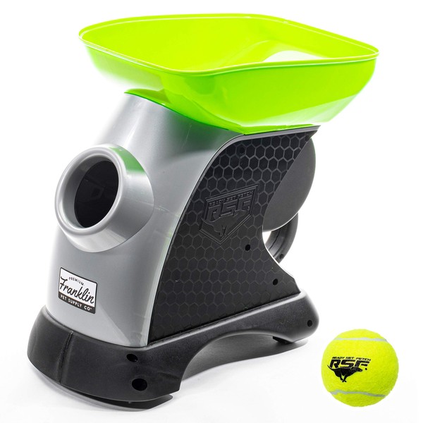 Franklin Pet Supply Ready Set Fetch Automatic Tennis Ball Launcher - Authentic Thrower - Interactive Dog Toy