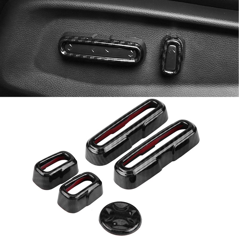 5 pcs Carbon Fiber Style Car Electric Seat Control Switch