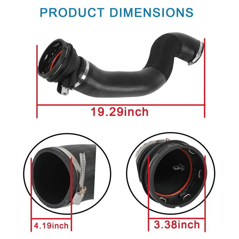 Turbo Intercooler Outlet Tube Compatible with 2017 2018 2019 Ford