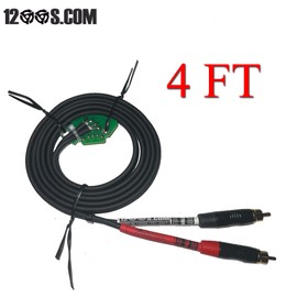 Technics 1200 1210 Gold Tip RCA Phono Cables with Internal Ground PCB - 4 FT