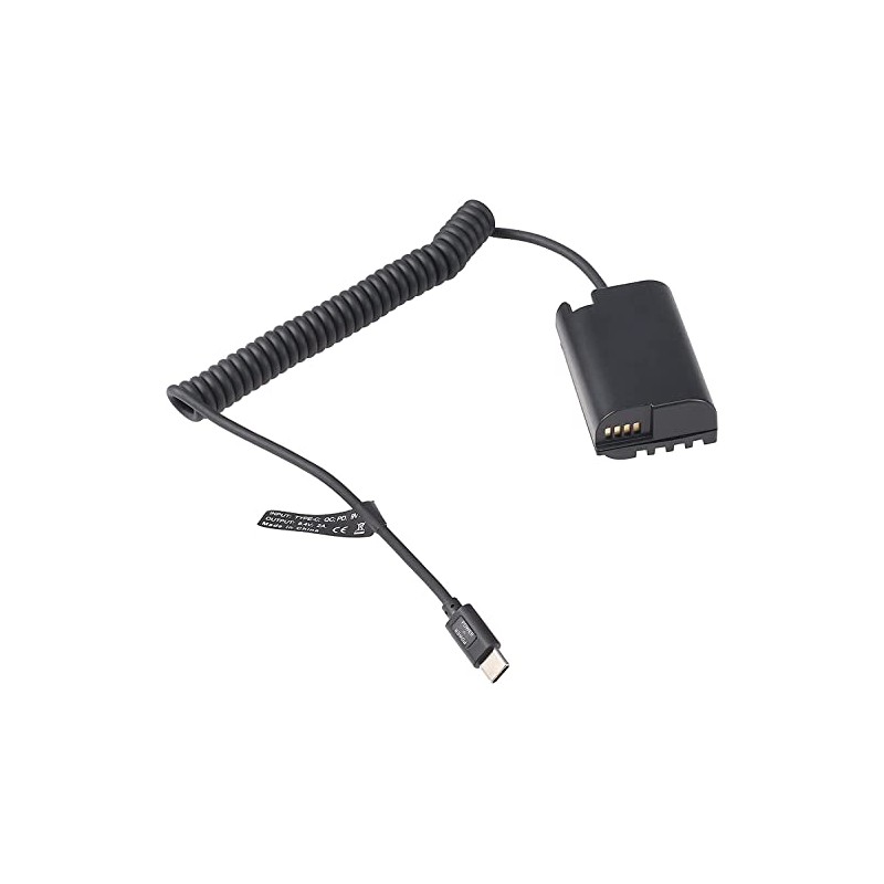 Hersmay USB Type-C to DMW-BLK22 Dummy Battery Power Adapter for