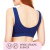 Carole Martin Full-Freedom Front Closure Wireless Cotton Bra-40 Blue