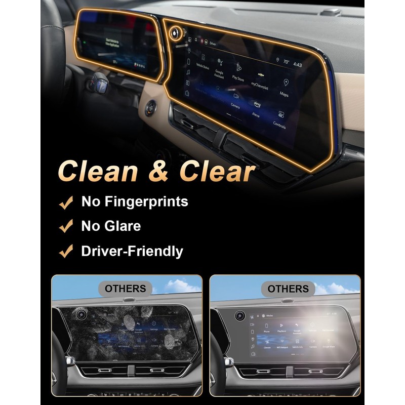 2026 Chevy Equinox Screen Protector - 2 Pcs 11.3-Inch Navigation+11-Inch