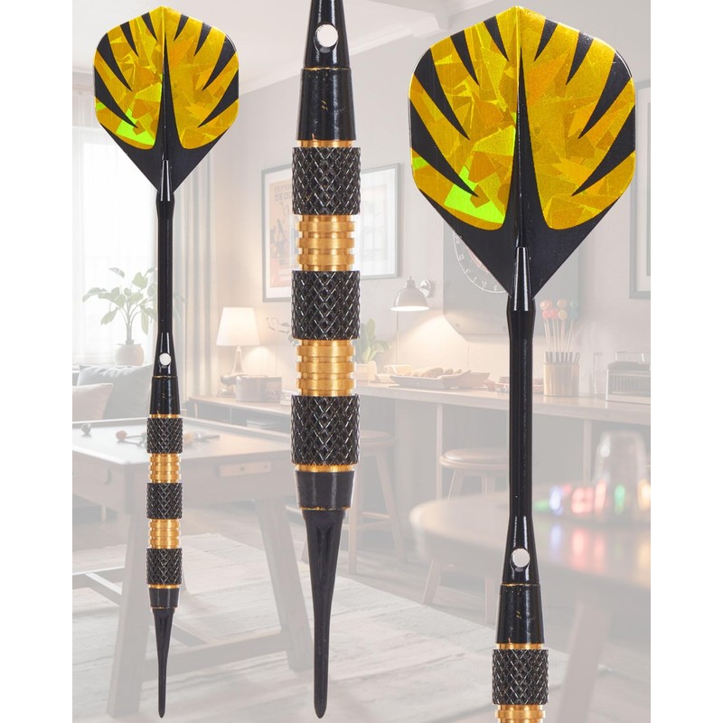 Yirinatek Precision Darts with Storage Box, 6 High-Quality Darts with