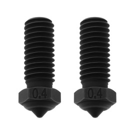 Briny River 3D Printer Extruder Hardened Steel Nozzle M6 0.4mm Compatible with QIDI X-SMART3/X-PLUS3/X3 2pcs