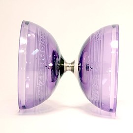 Zeekio Crystal Series Master Spin Diabolo Set- Triple Bearing, Fiberglass Sticks and String (Purple)