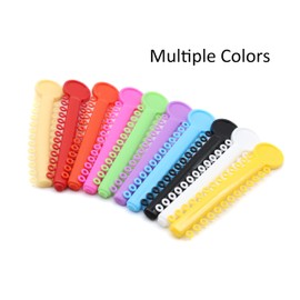 1040 O-Rings - Orthodontic Elastomeric Ligature Ties for Braces. Elastic O-Ring Rubber Bands for Orthodontic Brackets. (Red Orange)