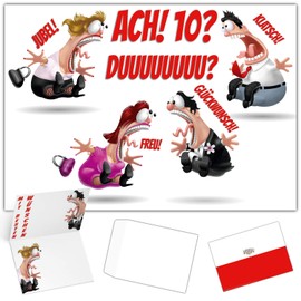 A4 XXL 18th Birthday Card Colleagues with Envelope - Funny Birthday Card - Greeting Card for 18th Birthday Boy & Girl by BREITENWERK