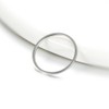 INRENG Women's Stainless Steel 1MM Thin Plain Midi Stacking Ring