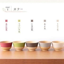 Canoe 79647 79647 Colorful Antibacterial Soup Bowl Set of 5 Dishwashers Safe Antibacterial 5 Colors Easy Color Soup Bowl