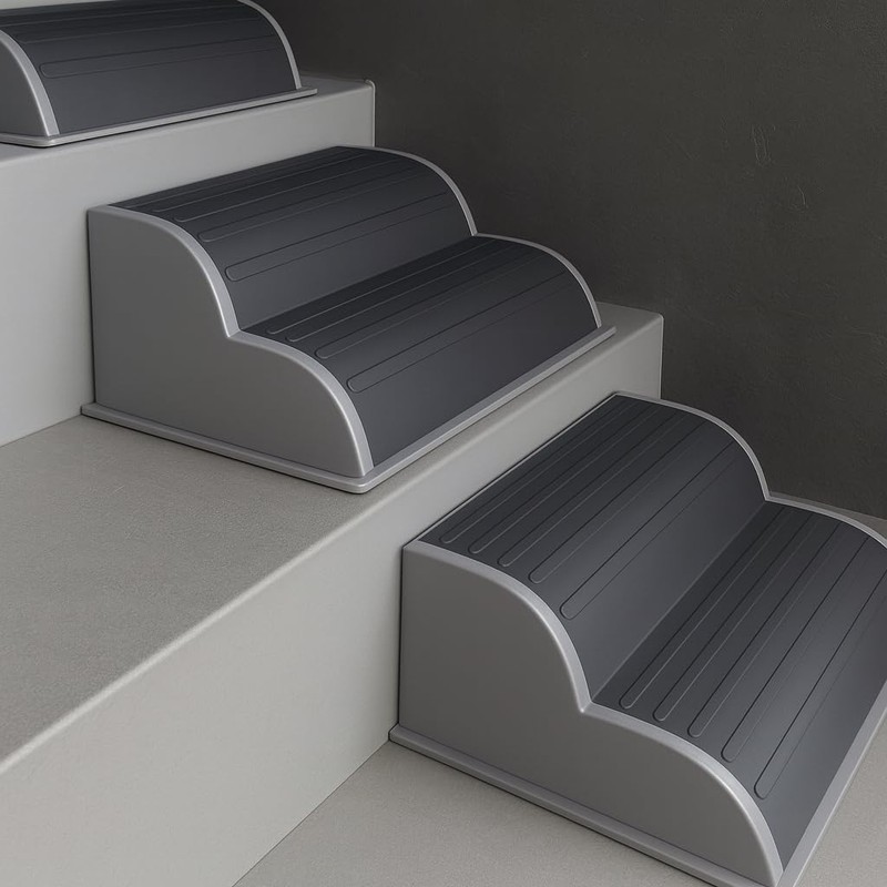 CiWiVOKi 2-Step Modular Dog Ramp - Portable Non-Slip Stairs for