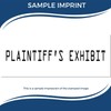 Large Pre-Inked Plaintiffs Exhibit Stamp, Stock Message Stamp, Black Ink,