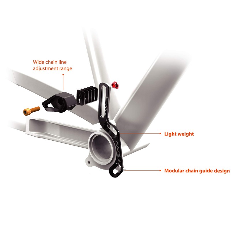 Funn Zippa Lite MTB Chain Guide, ISCG05 Mount, 26T-36T, Bicycle