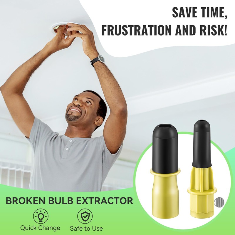 Dreyoo Broken Bulb Changer for High Ceilings, Light Changer for
