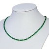 I-be, Emerald Quartz Gemstone Necklace/Chain, 925 Sterling Silver Lobster Clasp,